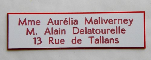 Placca cassetta della posta